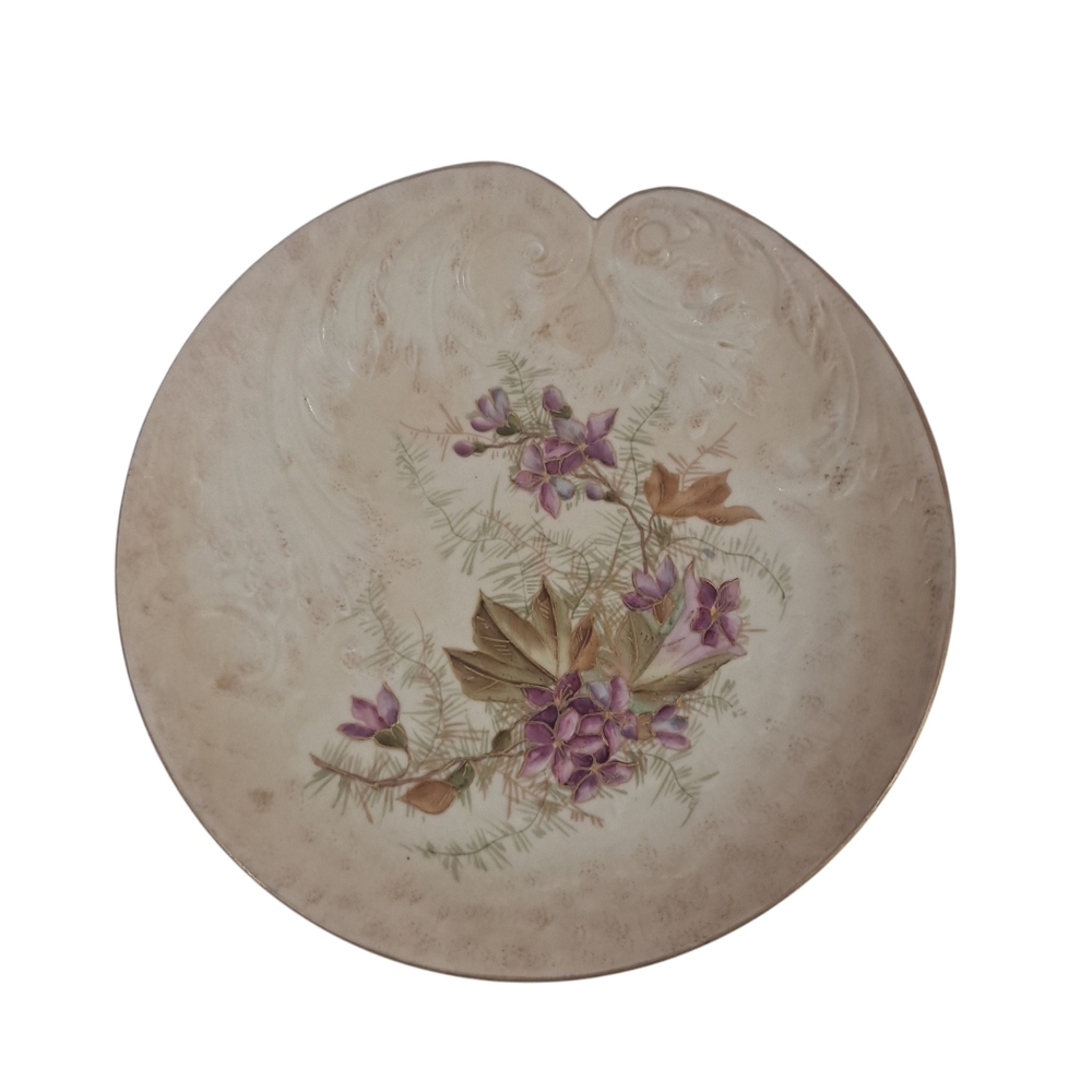 Vintage Rudolstadt Works Plate Blush Floral Prussia